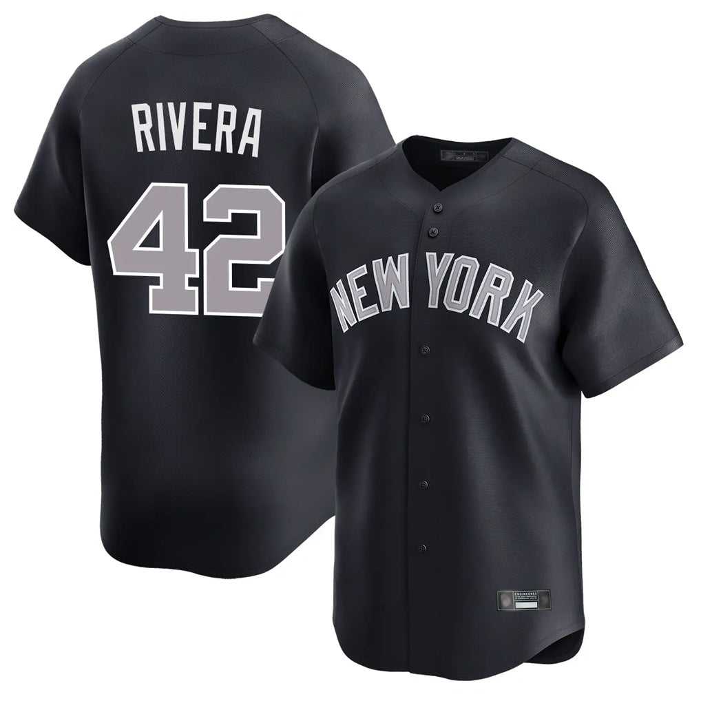 NY.Yankees #42 Mariano Rivera Player Navy Limited Home Fdoa Stitched Jerseys