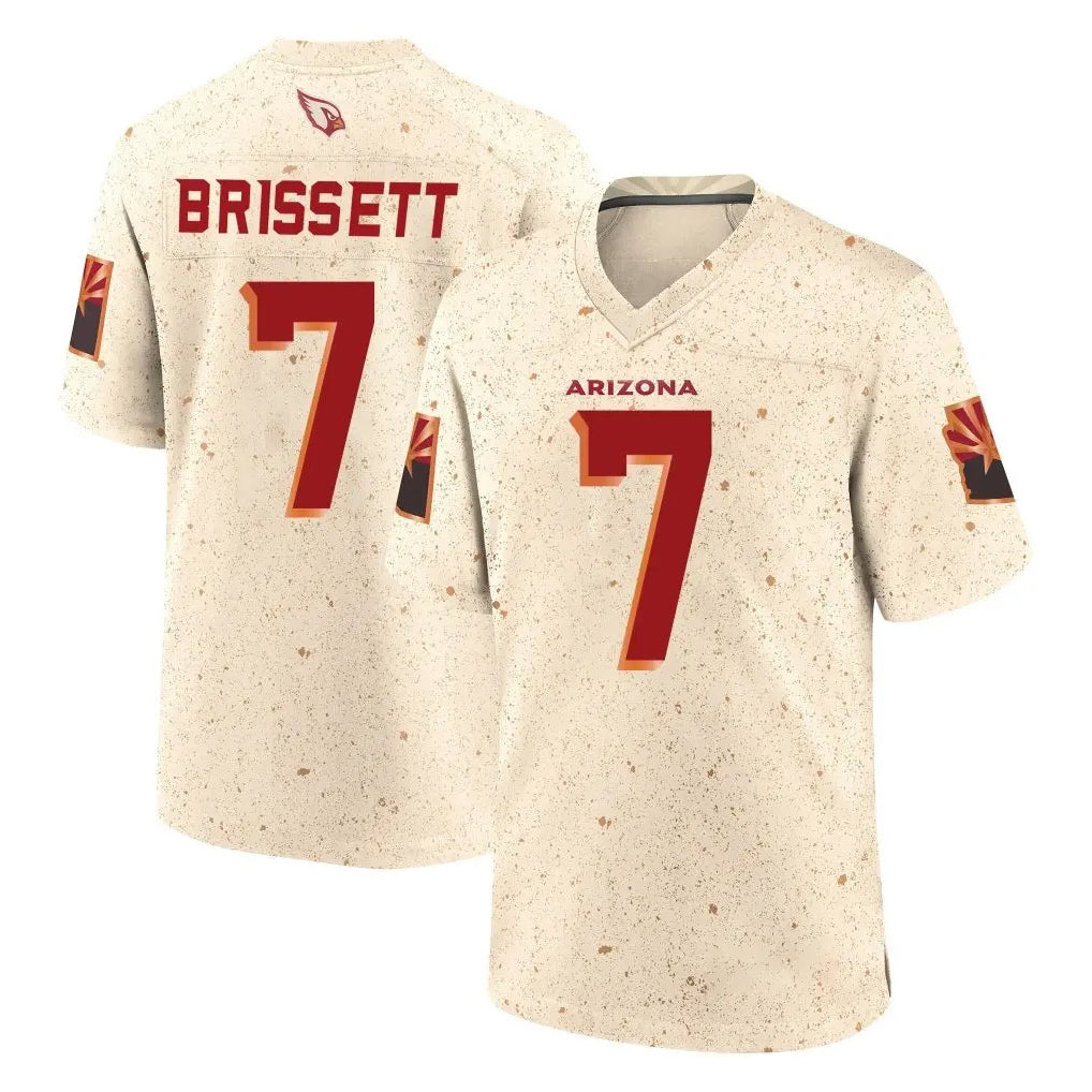 A.Cardinals #7 Jacoby Brissett Player Cream Rivalries Collection Game Gdoa Stitched Jerseys
