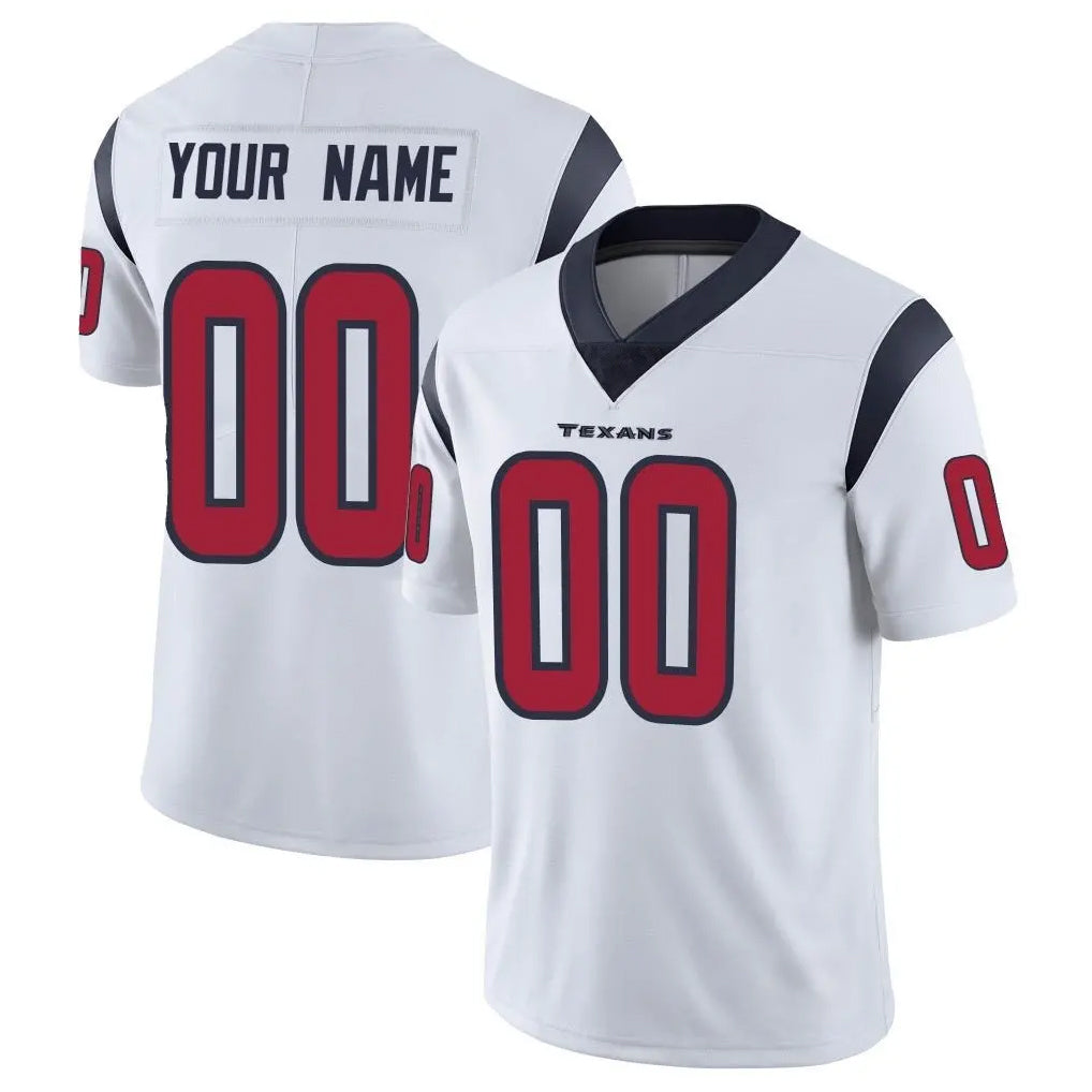 Custom H.Texans White Limited Vapor Untouchable Home Game Any Name & Numbers Gdoa Stitched Jerseys