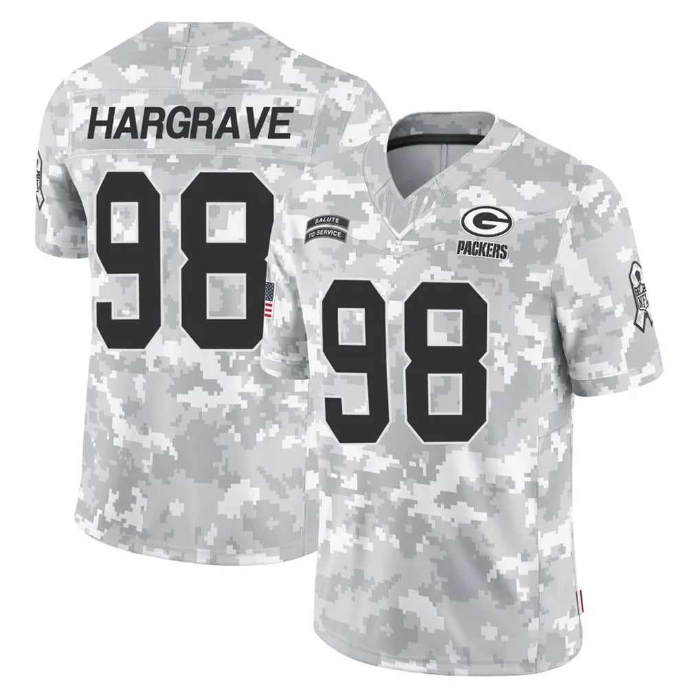 GB.Packers #98 Javon Hargrave Player Arctic Camo Salute To Service Limited Gdoa Stitched Jerseys