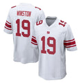 NY.Giants #19 Jameis Winston Player White Home Game Gdoa Stitched Jerseys