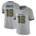 S.Seahawks #18 Elijah Arroyo Player Grey Limited 2025 Rivalries Collection Home Game Gdoa Stitched Jerseys