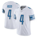 D.Lions #4 D.J. Reed Player White Limited Vapor Untouchable Home Game Gdoa Stitched Jerseys