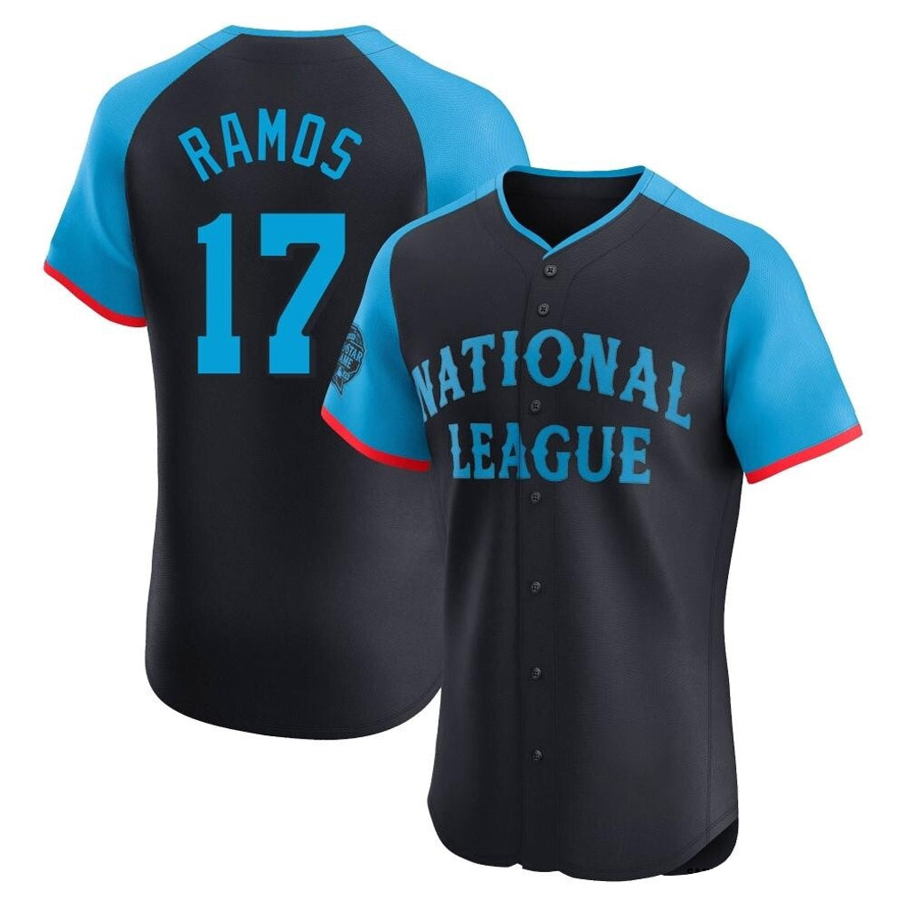 SF.Giants #17 Heliot Ramos Player Navy National League All-Star Home Limited Elite Fdoa Stitched Jerseys