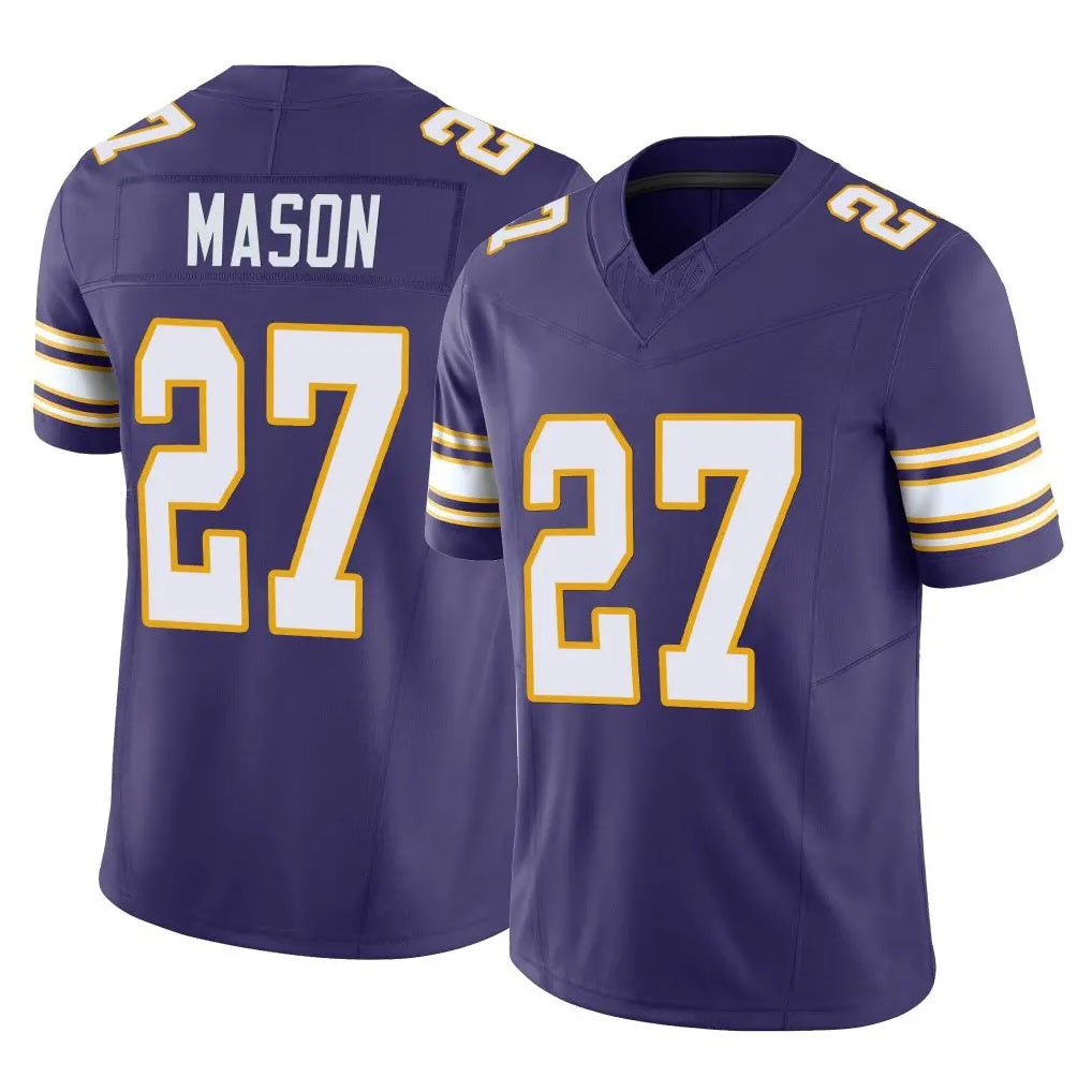 M.Vikings #27 Jordan Mason Player Purple Limited Classic Vapor F.U.S.E. Home Game Gdoa Stitched Jerseys