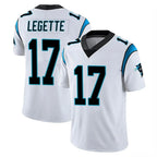 C.Panthers #17 Xavier Legette Player White Vapor Untouchable Limited Game Gdoa Stitched Jerseys