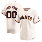 Custom SF.Giants Cream Limited Home Game Any Name & Number Gdoa Stitched Jerseys