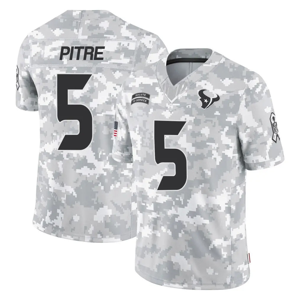 H.Texans #5 Jalen Pitre Player Arctic Camo Salute To Service Limited Game Stitched Jerseys