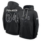 LA.Rams #84 Colby Parkinson Player 2026 Black Logo Pullover Hoodies Limited Game Gdoa Stitched Jerseys