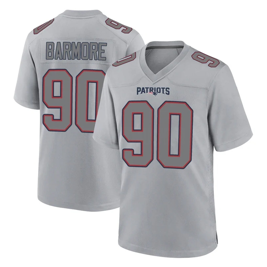 NE.Patriots #90 Christian Barmore Player Gray Fashion Limited Home Game Gdoa Stitched Jerseys