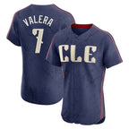 C.Guardians #7 George Valera Player Navy City Connect Limited Elite Home Gdoa Stitched Jerseys