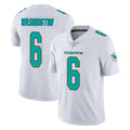 M.Dolphins #6 Malik Washington Player White Limited Vapor Untouchable Home Game Gdoa Stitched Jerseys