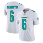 M.Dolphins #6 Malik Washington Player White Limited Vapor Untouchable Home Game Gdoa Stitched Jerseys