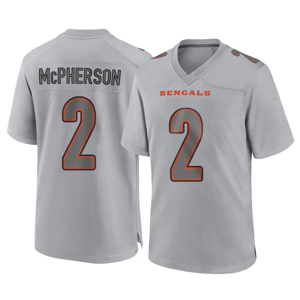 C.Bengals #2 Evan McPherson Player Gray Atmosphere Fashion Game Gdoa Stitched Jerseys