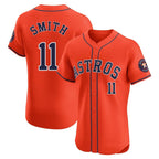 H.Astros #11 Cam Smith Player Orange Home Limited Elite Gdoa Stitched Jerseys