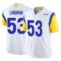LA.Rams #53 Nate Landman Player White Limited Vapor F.U.S.E. Home Game Gdoa Stitched Jerseys