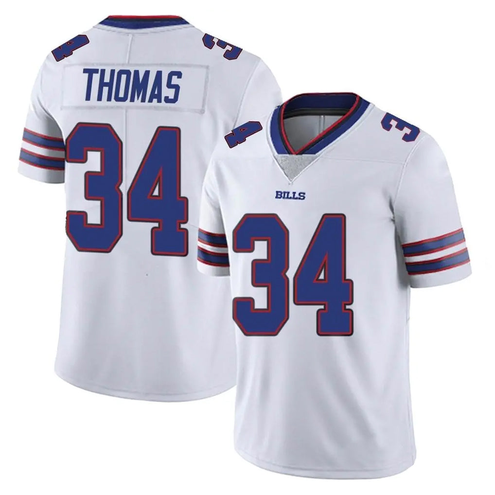 B.Bills #34 Thurman Thomas Player White Vapor Untouchable Limited Gdoa Stitched Jerseys