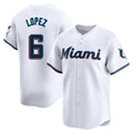 M.Marlins #6 Otto Lopez Player White  Home Limited Fdoa Stitched Jerseys