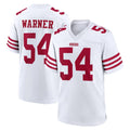 SF.49ers #54 Fred Warner Player White Game Home Gdoa Stitched Jerseys