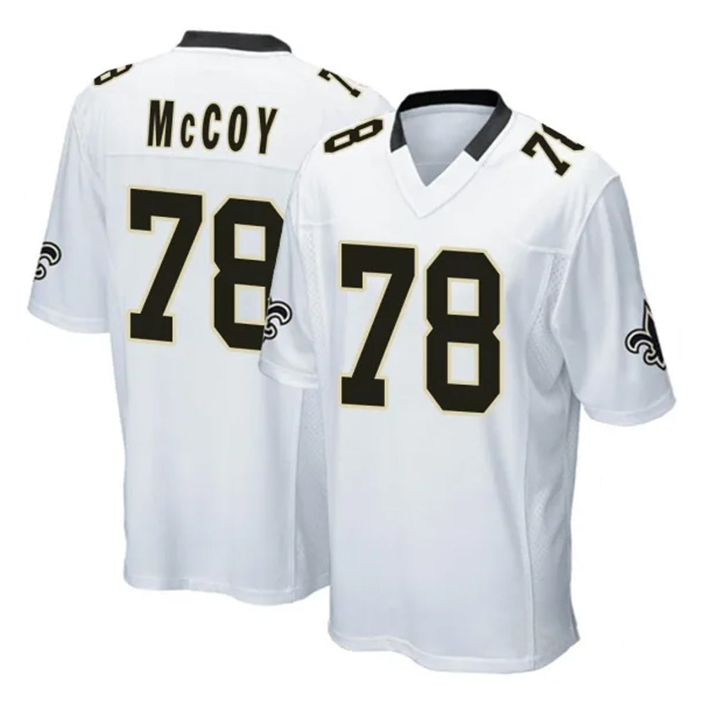 NO.Saints #78 Erik McCoy Player White Home Game Gdoa Stitched Jerseys