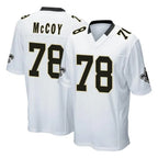 NO.Saints #78 Erik McCoy Player White Home Game Gdoa Stitched Jerseys
