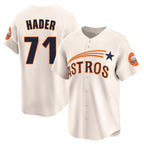 H.Astros #71 Josh Hader Player Cream Throwback Cooperstown Collection Limited Gdoa Stitched Jerseys