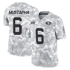SF.49ers #6 Malik Mustapha Player Arctic Camo Limited Salute To Service Home Game Gdoa Stitched Jerseys