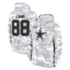 D.Cowboys #88 CeeDee Lamb Player Arctic Camo Salute to Service Hoodies Limited Game Gdoa Stitched Jerseys