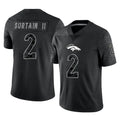 D.Broncos #2 Pat Surtain II Player Black Reflective Limited Gdoa Stitched Jerseys