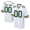 Custom GB.Packers White Home Game Any Name & Numbers Gdoa Stitched Jerseys