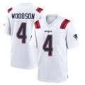 NE.Patriots #4 Craig Woodson Player White Home Game Gdoa Stitched Jerseys
