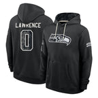 S.Seahawks #0 DeMarcus Lawrence Player 2026 Black Logo Pullover Hoodies Limited Game Gdoa Stitched Jerseys