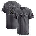 NY.Mets #12 Francisco Lindor Player Gray City Connect Limited Elite Home Fdoa Stitched Jerseys