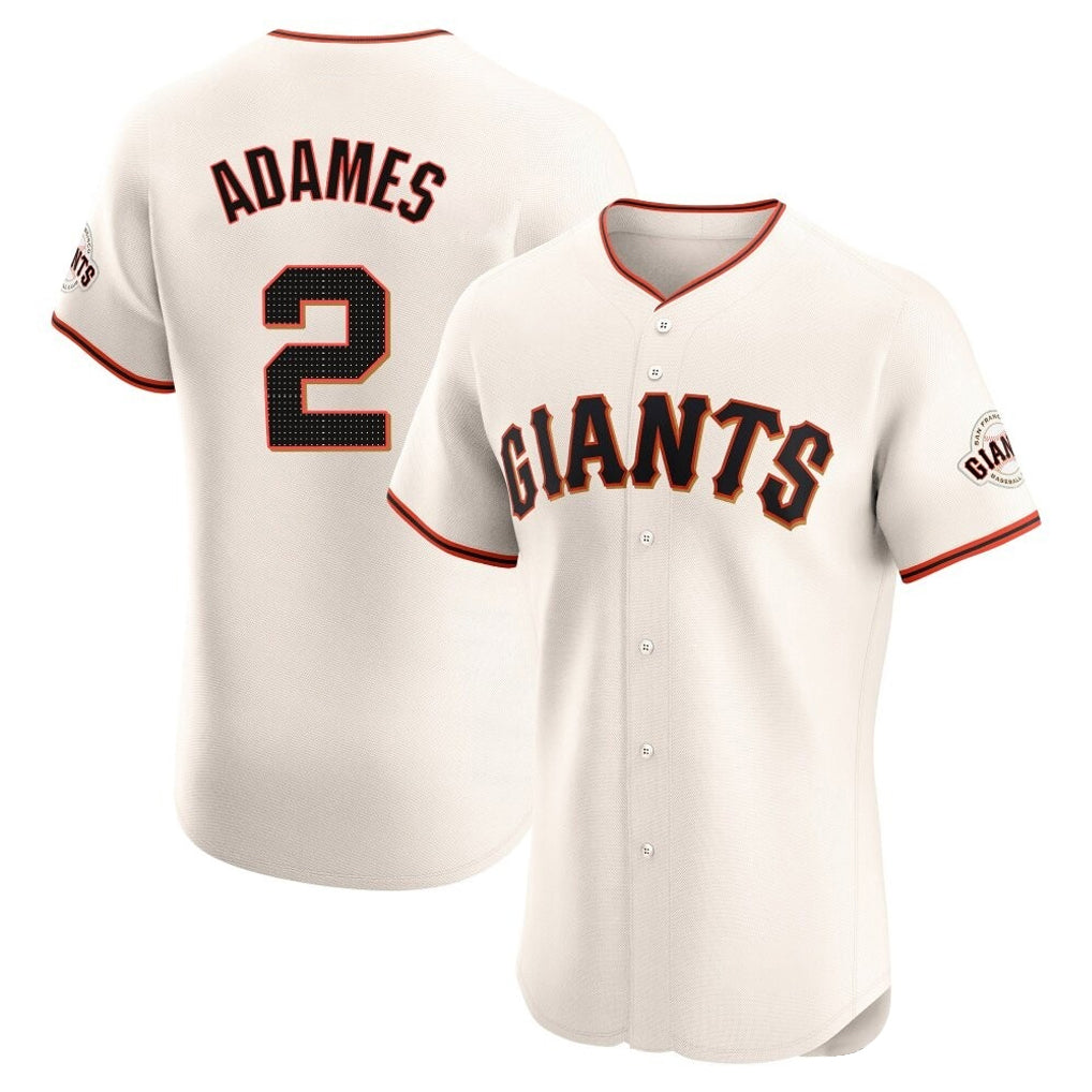 SF.Giants #2 Willy Adames Player Cream Home Limited Elite Fdoa Stitched Jerseys