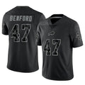 B.Bills #47 Christian Benford Player Black RFLCTV Limited Gdoa Stitched Jerseys