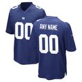 Custom NY.Giants Royal Home Game Any Name & Numbers Gdoa Stitched Jerseys