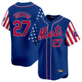 NY.Mets #27 Mark Vientos Player Royal 2025 Independence Day Vapor Premier Limited  Fdoa Stitched Jerseys