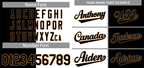 Custom Black White-Old Gold Split Fashion Authentic Baseball Jersey