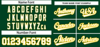 Custom Green White-Gold Classic Style Authentic Two-Button Softball Jersey