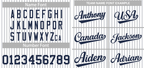 Custom White Navy Stripe Fashion Authentic Baseball Jersey-1