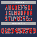 Custom Navy Red-White Classic Style Authentic Baseball Jersey