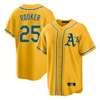 Athletics #25 Brent Rooker Player Gold Alternate Home Game Gdoa Stitched Jerseys