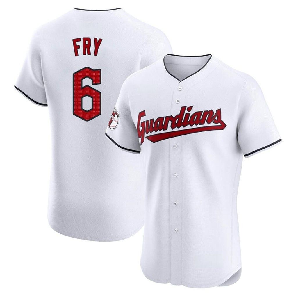 C.Guardians #6 David Fry Player White Limited Elite Home Gdoa Stitched Jerseys
