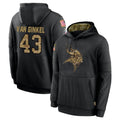 M.Vikings #43 Andrew Van Ginkel Player Black Salute to Service Hoodies Limited Game Gdoa Stitched Jerseys