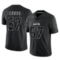 S.Seahawks #67 Charles Cross Player Black Limited Reflective Home Game Gdoa Stitched Jerseys