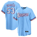 T.Rangers #53 Adolis Garcia Player Light Blue Home Game Fdoa Stitched Jerseys