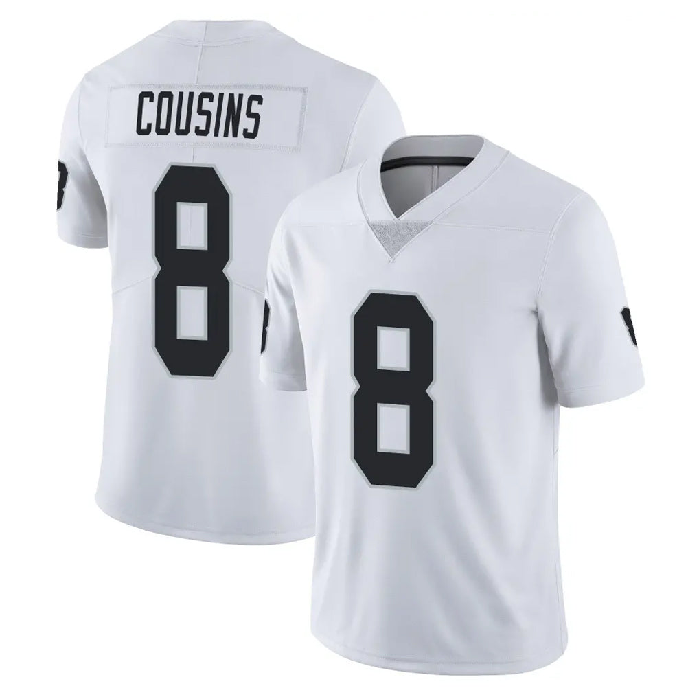 LV.Raiders #8 Kirk Cousins Player White Limited Vapor Untouchable Home Game Gdoa Stitched Jerseys