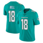 M.Dolphins #18 Chris Bell Player Aqua Limited Vapor Untouchable Home Game Gdoa Stitched Jerseys