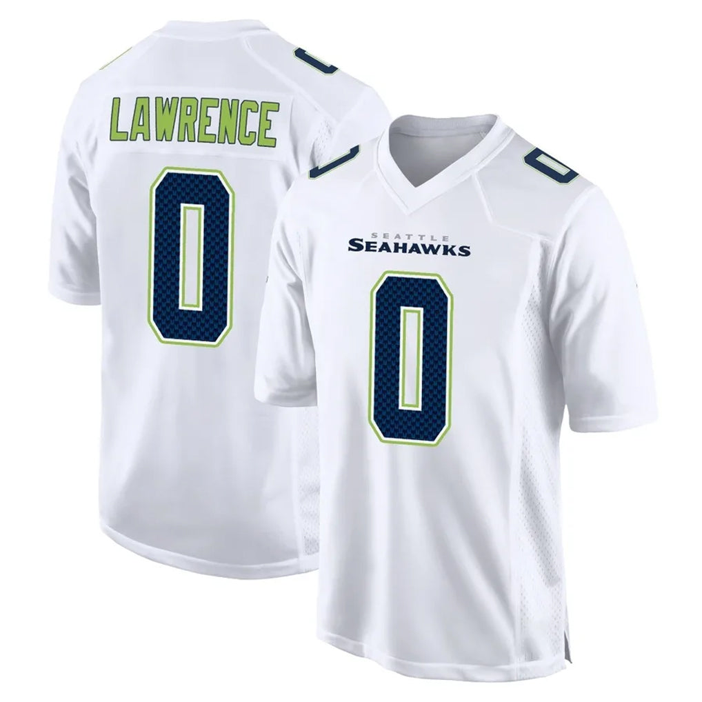 S.Seahawks #0 DeMarcus Lawrence Player White Tundra Fashion Home Game Gdoa Stitched Jerseys