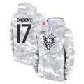 C.Bears #17 Tyson Bagent Player Arctic Camo Salute to Service Pullover Hoodies Limited Gdoa Stitched Jerseys